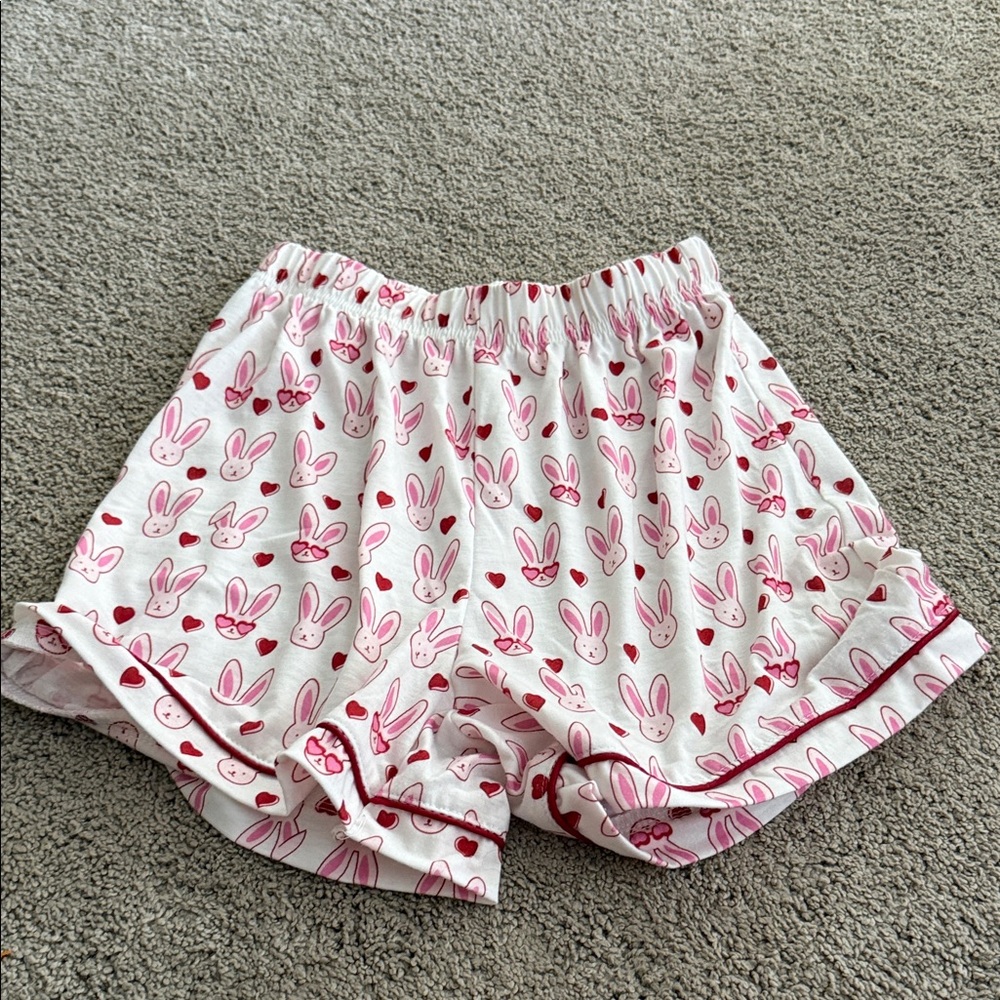 Amazon Women's Pink Bunny Print Pajama Shorts